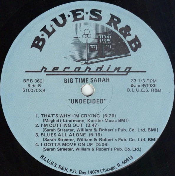 Big Time Sarah – Undecided (VG/VG+) – LP, US 1985 - Image 4