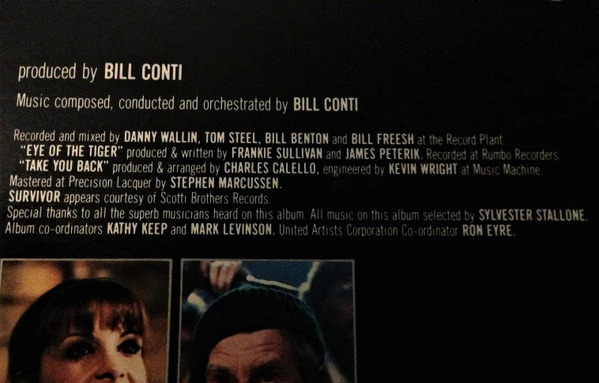 Bill Conti – Rocky III - Original Motion Picture Score (VG+/VG+) – LP, AU 1982 - Image 3