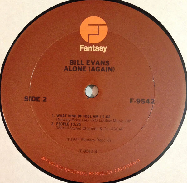 Bill Evans – Alone (Again) (VG/VG+) – LP, US 1977 - Image 3