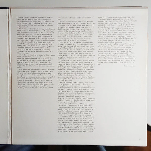 Bill Evans – Conception (VG+/VG+) – 2xLP, US 1981 - Image 3