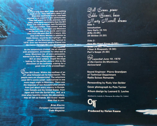 Bill Evans – Montreux II (VG+/VG) – LP, AU 1970 - Image 2