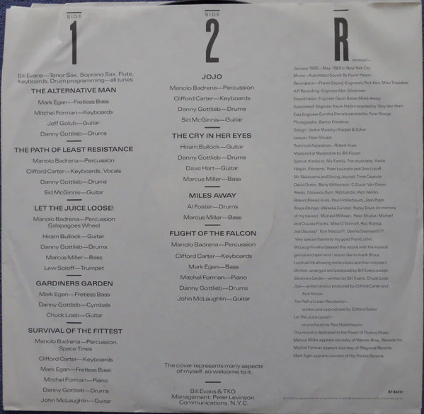 Bill Evans – The Alternative Man (VG/VG) – LP, US 1985 - Image 6