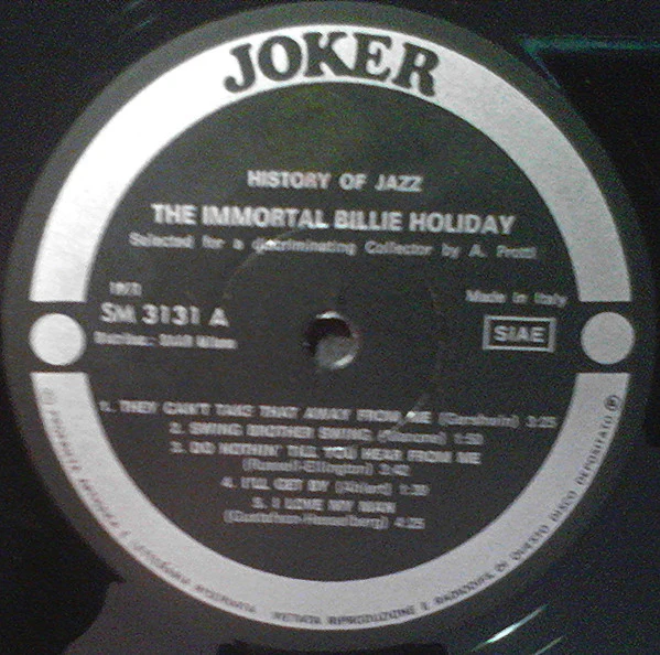 Billie Holiday – The Immortal Billie Holiday (VG/VG+) – LP, IT 1971 - Image 3