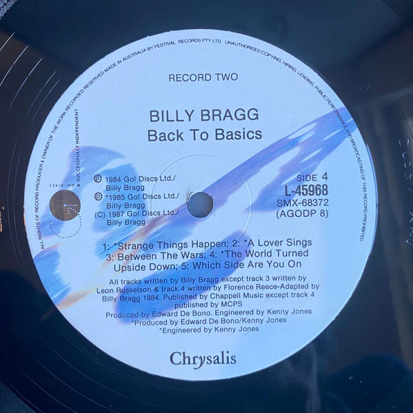 Billy Bragg – Back To Basics (VG/VG+) – 2xLP, AU 1987 - Image 10
