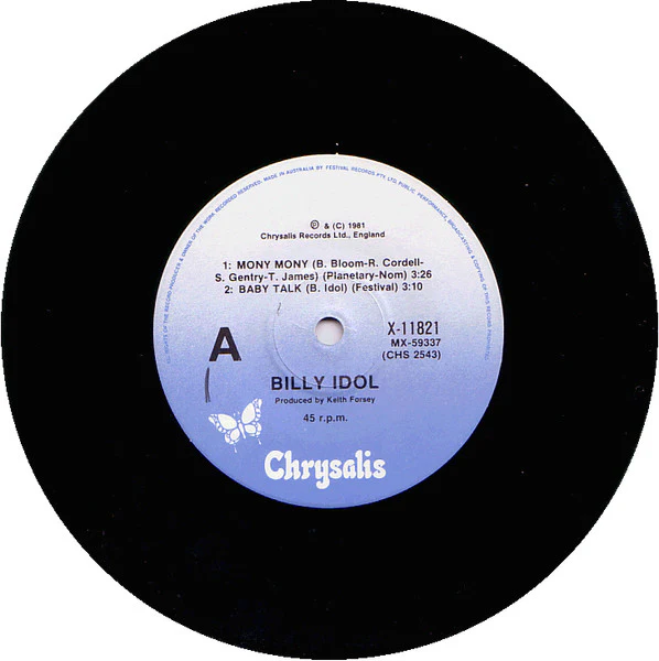 Billy Idol – Mony Mony (VG+/VG+) – 7", AU 1981 - Image 4