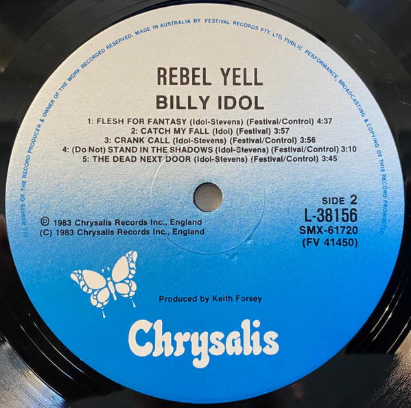 Billy Idol – Rebel Yell (E/E) – LP, AU 1983 - Image 4