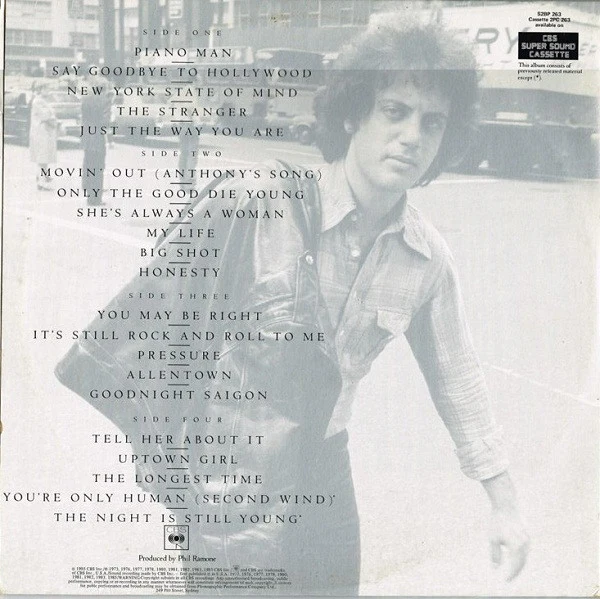 Billy Joel – Greatest Hits Volume I & Volume II (VG/VG+) – 2xLP, AU 1985 - Image 3