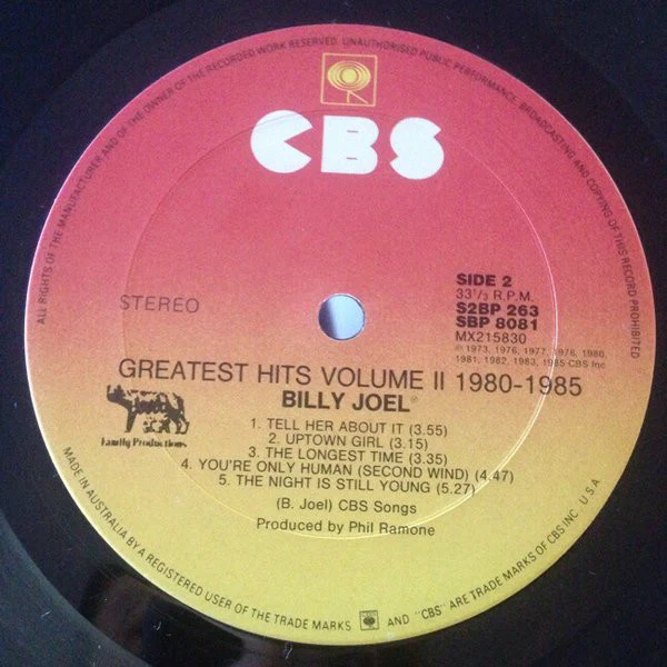 Billy Joel – Greatest Hits Volume I & Volume II (VG/VG+) – 2xLP, AU 1985 - Image 7