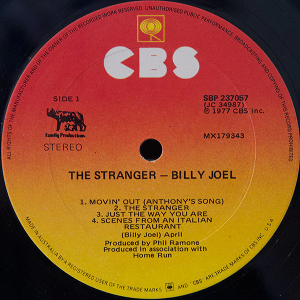Billy Joel – The Stranger (VG/VG) – LP, AU 1977 - Image 3