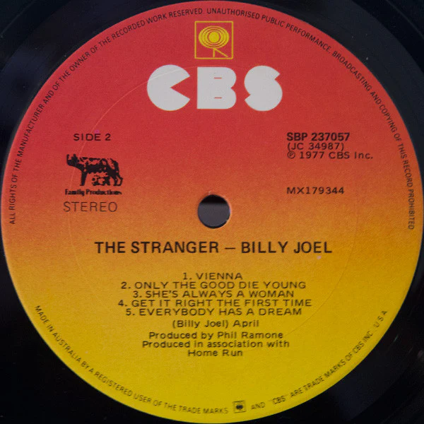 Billy Joel – The Stranger (VG/VG) – LP, AU 1977 - Image 4