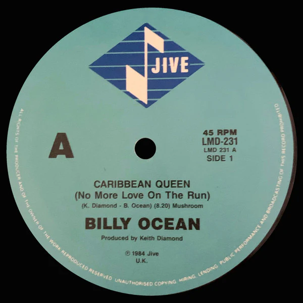 Billy Ocean – Caribbean Queen (No More Love On The Run) (VG/VG+) – 12", AU 1984 - Image 3
