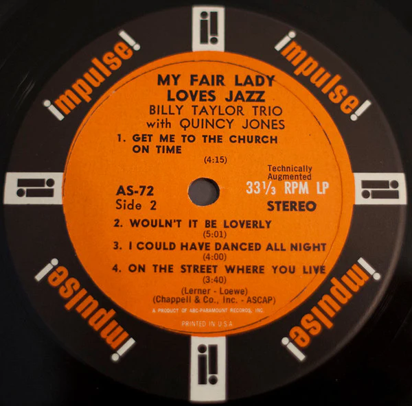 Billy Taylor Trio, Quincy Jones – My Fair Lady Loves Jazz (VG/VG) – LP, US 1965 - Image 6