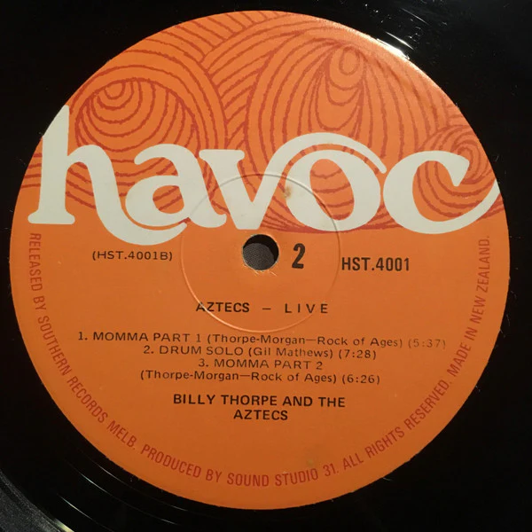 Billy Thorpe And The Aztecs – Live (VG/VG+) – LP, AU 1971 - Image 6