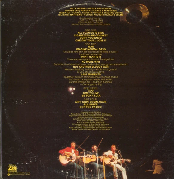 Billy Thorpe And The Aztecs – Steaming At The Opera House (VG+/VG) – 2xLP, AU 1974 - Image 2
