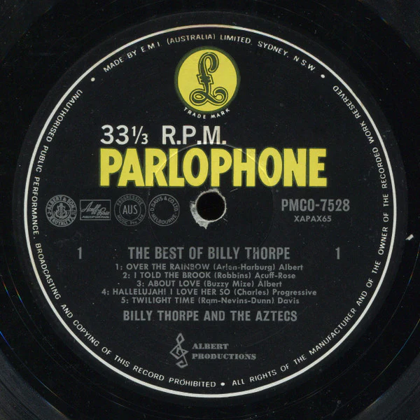 Billy Thorpe And The Aztecs – The Best Of Billy Thorpe (VG/VG) – LP, AU 1965 - Image 3