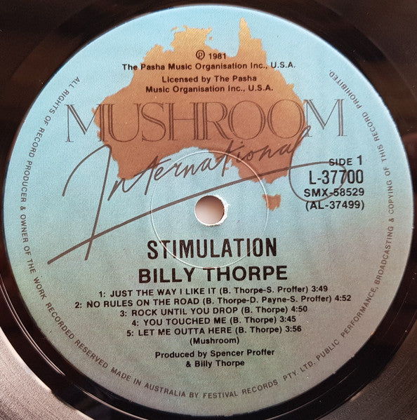 Billy Thorpe – Stimulation (VG/VG+) – LP, AU 1981 - Image 3