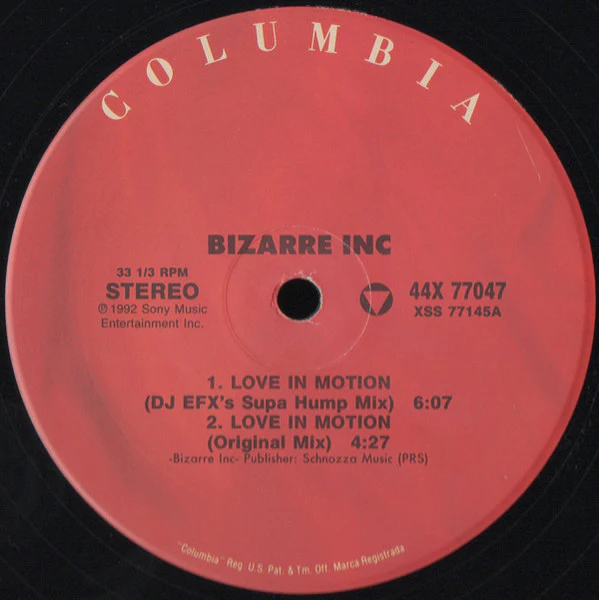 Bizarre Inc – Love In Motion (VG/VG) – 2x12", US 1993 - Image 4