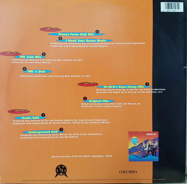 Bizarre Inc – Love In Motion (VG/VG) – 2x12", US 1993 - Image 6