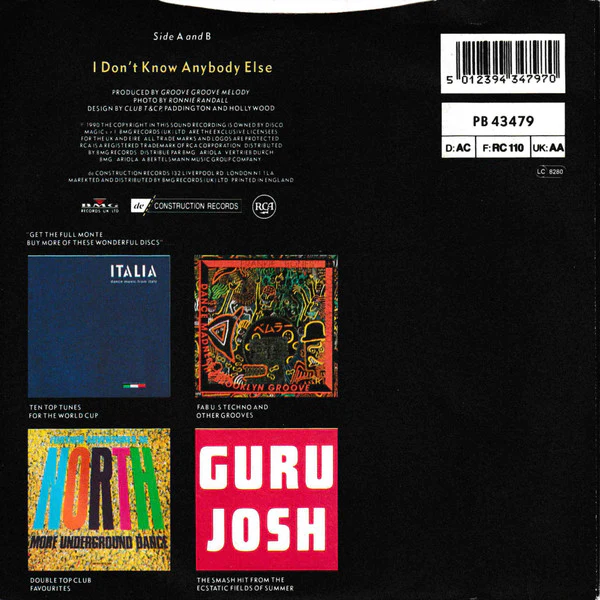 Black Box – I Don't Know Anybody Else (VG/VG) – 7", UK 1990 - Image 2