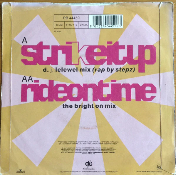 Black Box – Strike It Up (Remixed) (VG/VG+) – 7", UK 1991 - Image 2
