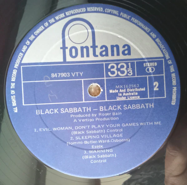 Black Sabbath – Black Sabbath (VG+/E) – LP, AU 1970 - Image 4