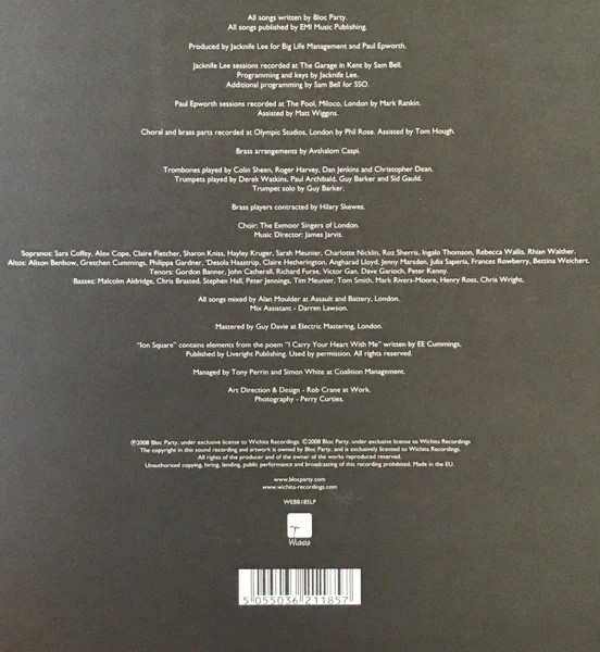 Bloc Party – Intimacy (VG+/E) – LP, EU 2008 - Image 3