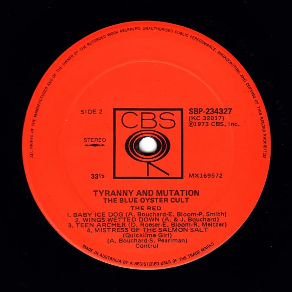 Blue Öyster Cult – Tyranny And Mutation (VG/VG+) – LP, AU 1973 - Image 4