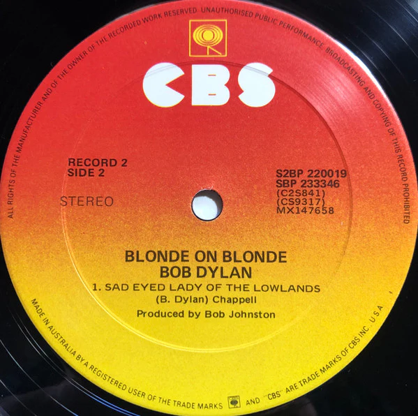 Bob Dylan – Blonde On Blonde (E/VG+) – 2xLP, AU 1983 - Image 8