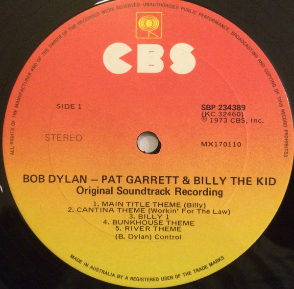 Bob Dylan – Pat Garrett & Billy The Kid - Original Soundtrack Recording (E/VG+) – LP, AU - Image 2
