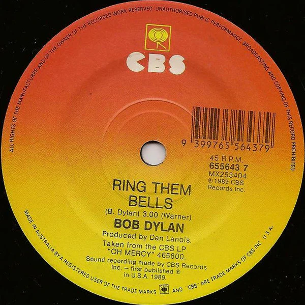 Bob Dylan – Political World (VG+/Generic) – 7", AU 1990 - Image 2