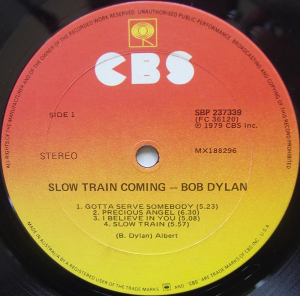 Bob Dylan – Slow Train Coming (VG+/VG+) – LP, AU 1979 - Image 3