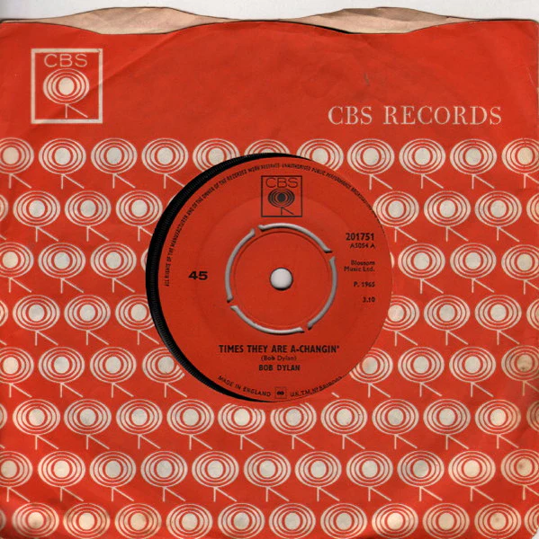 Bob Dylan – Times They Are A-Changin' (VG/Generic) – 7", UK 1965 - Image 3