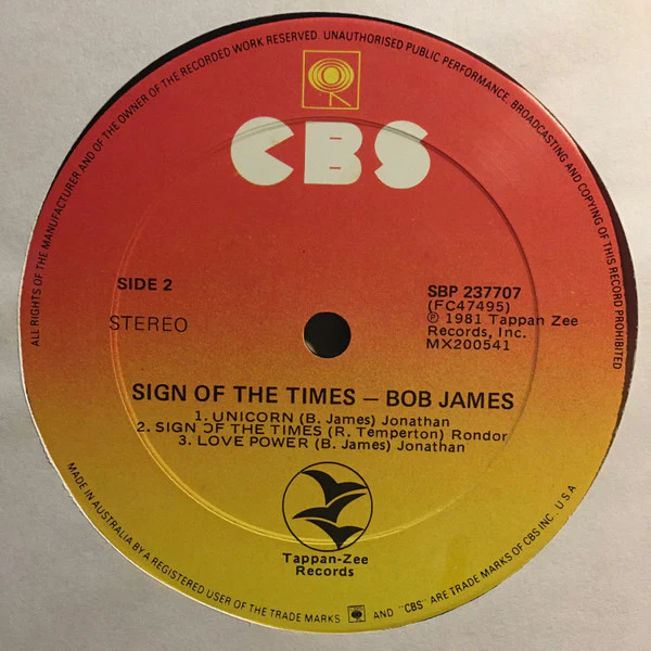 Bob James – Sign Of The Times (NM/VG+) – LP, AU 1981 - Image 6