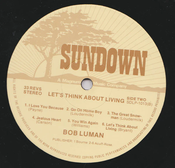 Bob Luman – Let's Think About Living (VG/VG) – LP, UK 1984 - Image 4