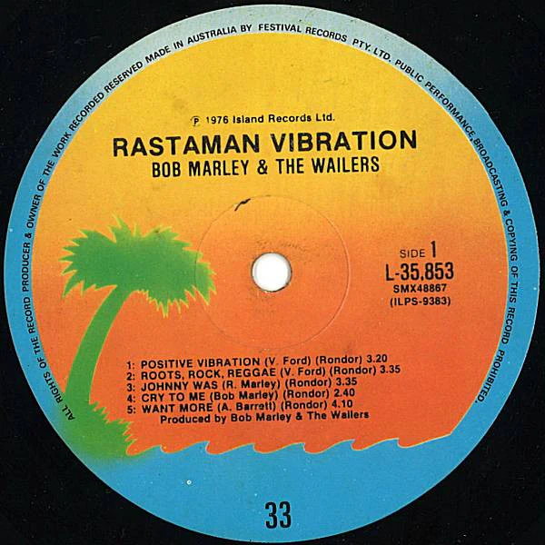 Bob Marley & The Wailers – Rastaman Vibration (VG+/VG+) – LP, AU 1976 - Image 3