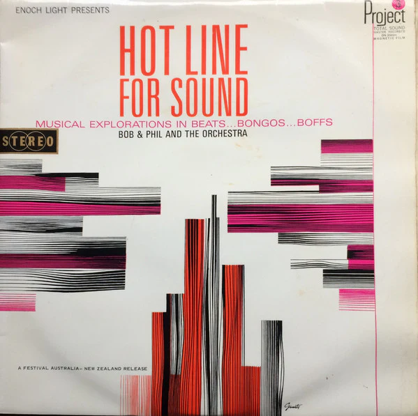 Bob & Phil And The Orchestra – Hot Line For Sound (Musical Explorations In Beats...Bongos...Boffs) (VG+/VG+) – LP, AU 1966