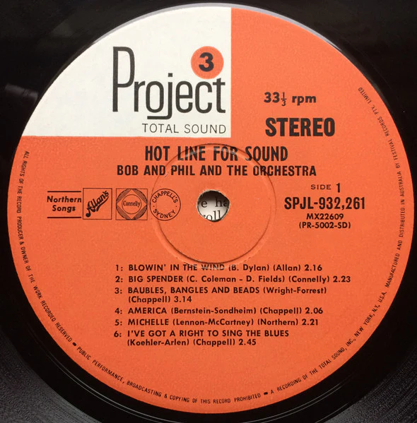 Bob & Phil And The Orchestra – Hot Line For Sound (Musical Explorations In Beats...Bongos...Boffs) (VG+/VG+) – LP, AU 1966 - Image 3