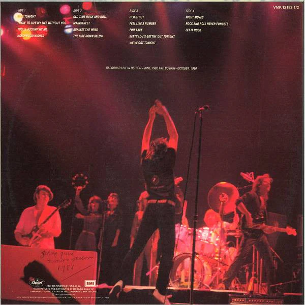 Bob Seger And The Silver Bullet Band – Nine Tonight (VG+/E) – 2xLP, AU 1981 - Image 2