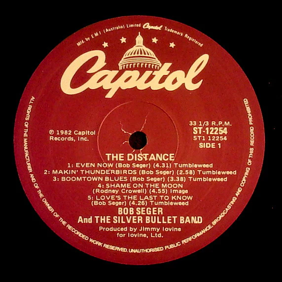 Bob Seger And The Silver Bullet Band – The Distance (VG+/VG+) – LP, AU 1982 - Image 5