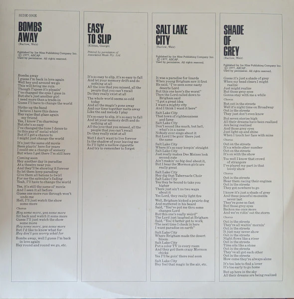 Bob Weir – Heaven Help The Fool (VG+/VG+) – LP, AU - Image 3
