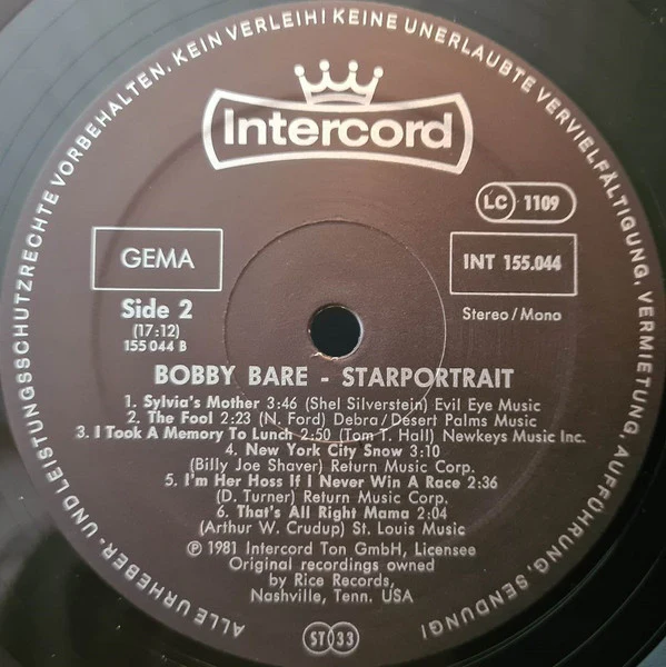 Bobby Bare – Starportrait (VG+/VG+) – 2xLP, DE 1981 - Image 5