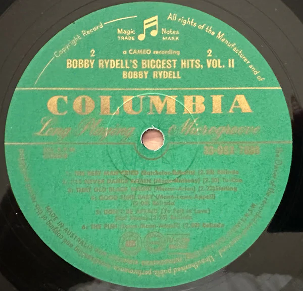 Bobby Rydell – Biggest Hits Volume 2 (E/VG+) – LP, AU 1962 - Image 4