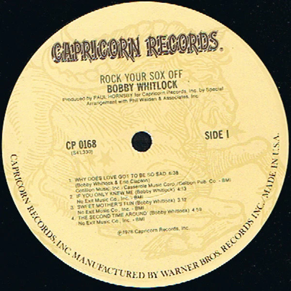 Bobby Whitlock – Rock Your Sox Off (VG+/E) – LP, US 1976 - Image 3