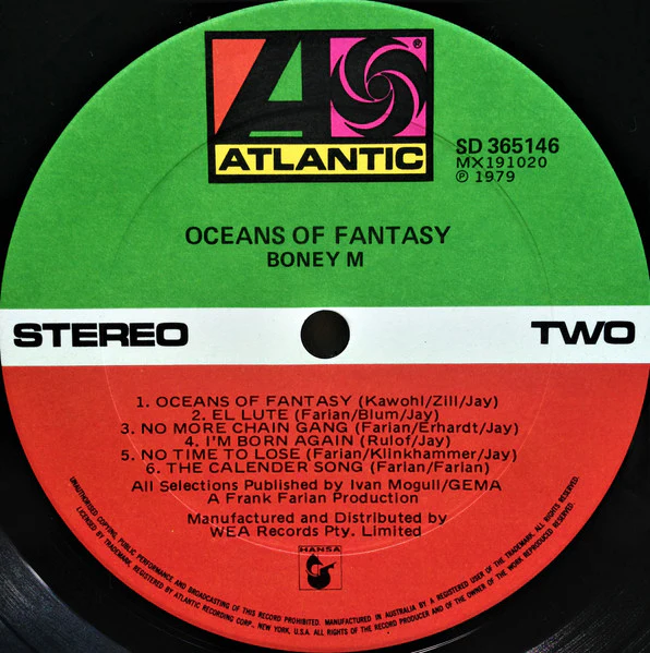 Boney M. – Oceans Of Fantasy (VG+/VG+) – LP, AU 1979 - Image 6