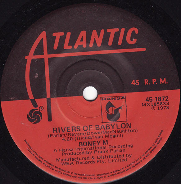 Boney M. – Rivers Of Babylon (VG+/Generic) – 7", AU 1978