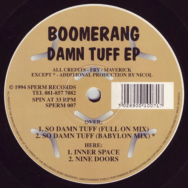 Boomerang – Damn Tuff EP (VG/Generic) – 12", UK 1994