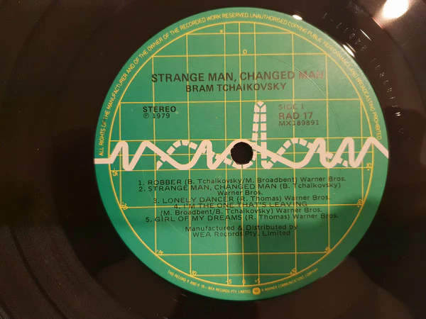 Bram Tchaikovsky – Strange Man, Changed Man (VG/VG+) – LP, AU 1979 - Image 3