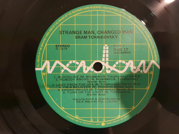 Bram Tchaikovsky – Strange Man, Changed Man (VG/VG+) – LP, AU 1979 - Image 4