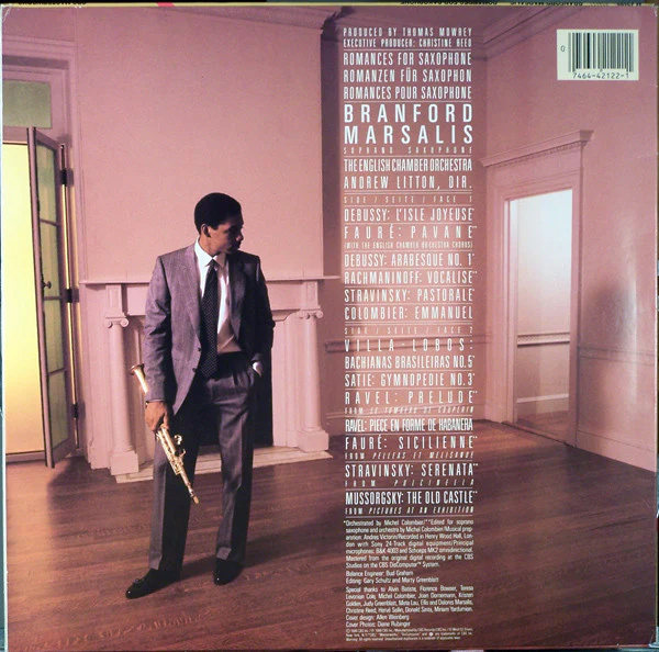 Branford Marsalis – Romances For Saxophone (VG+/VG) – LP, US 1986 - Image 2