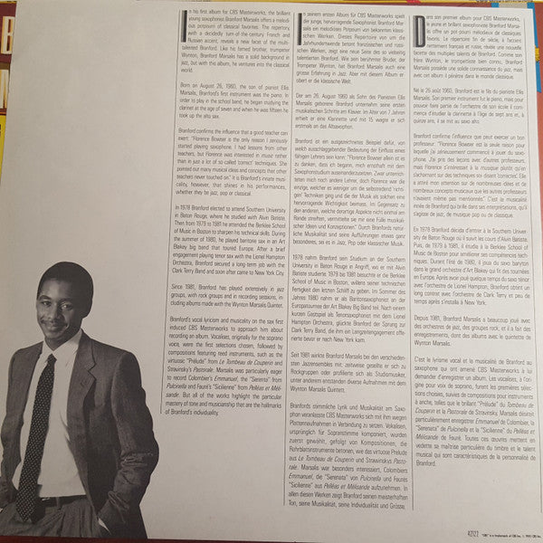 Branford Marsalis – Romances For Saxophone (VG+/VG) – LP, US 1986 - Image 5